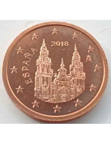 Awers monety Hiszpania 2 Euro Cent 2018