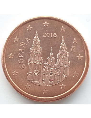 Awers monety Hiszpania 5 Euro Cent 2018