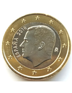 Awers monety Hiszpania 1 Euro 2018 2