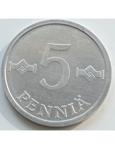 Awers monety Finlandia 5 Penni 1985 2