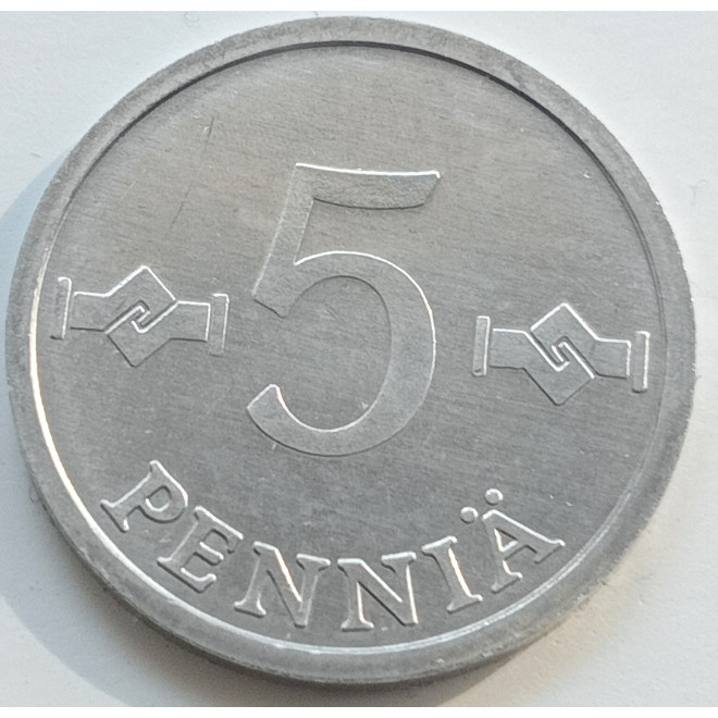 Rewers monety Finlandia 5 Penni 1985