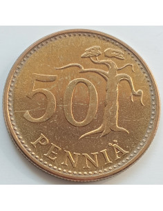 Awers monety Finlandia 50 Penni 1985 2