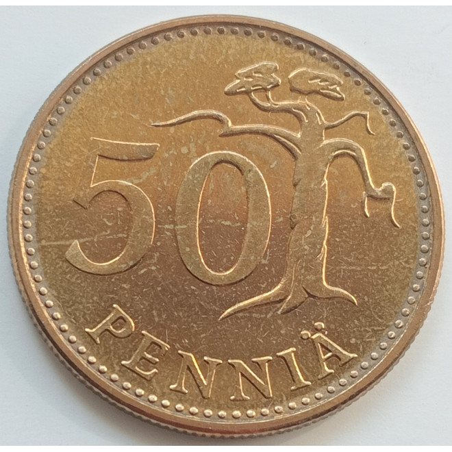Rewers monety Finlandia 50 Penni 1985
