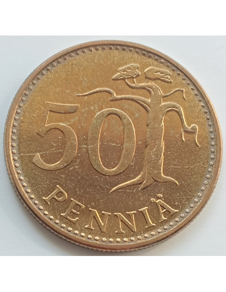 Rewers monety Finlandia 50 Penni 1985