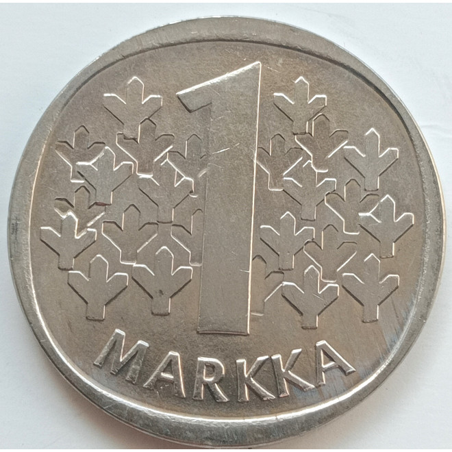 Rewers monety Finlandia 1 Marka1985
