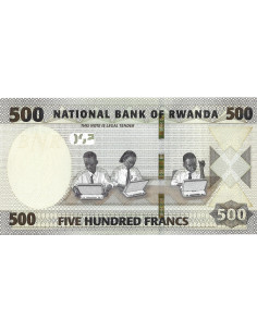 Przód banknotu Rwanda 500 Franków 2019 UNC 2