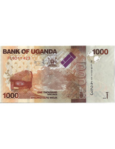 Przód banknotu Uganda 1 000 Szyling 2022 UNC 2