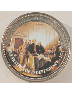 Awers monety Liberia 10 Dolarów 2001 Deklaracja niepodległości 1776