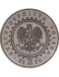 Awers monety 2 zł 1995 Zamki i pałace w Polsce: Pałac Królewski w Łazienkach 2