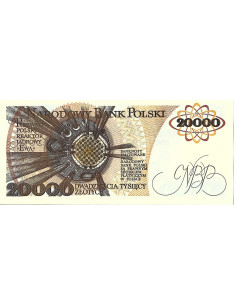 Przód banknotu 20 000 Złotych 1989 UNC 2