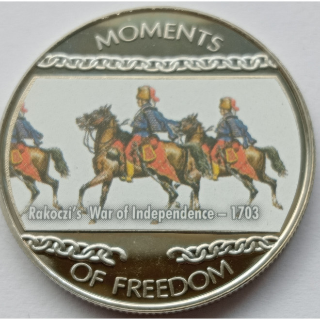 Awers monety Liberia 10 Dolarów 2004 Powstanie Rakoczego