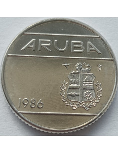 Awers monety Aruba 10 Centów 1986 2