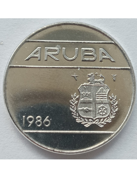 Rewers monety Aruba 25 Centów 1986