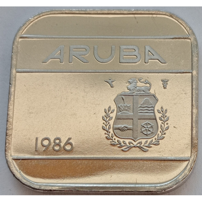 Rewers monety Aruba 50 Centów 1986