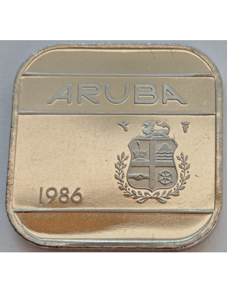 Rewers monety Aruba 50 Centów 1986
