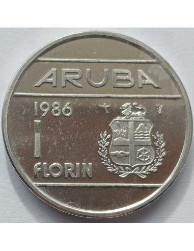 Awers monety Aruba 1 Florin 1986