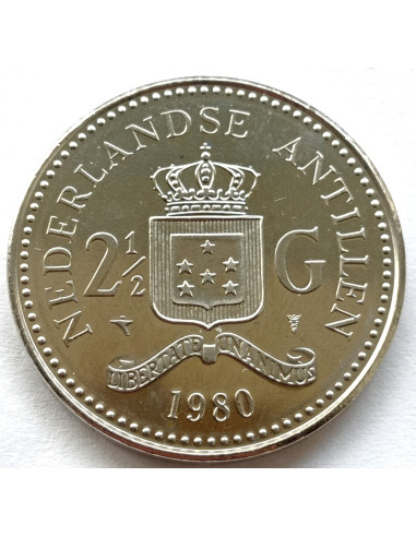 Awers monety Antyle Holenderskie 25 Gulden 1980