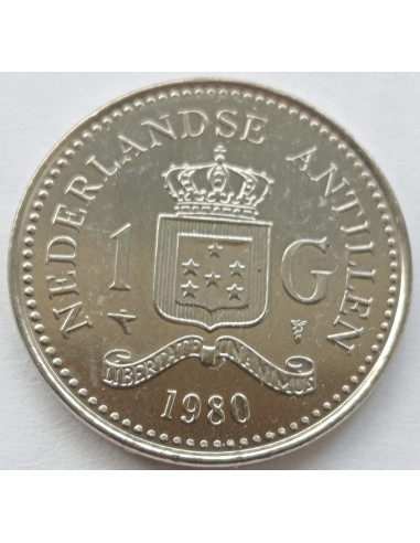 Awers monety Antyle Holenderskie 1 Gulden 1980