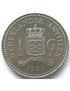 Awers monety Antyle Holenderskie 1 Gulden 1984
