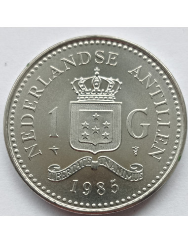 Awers monety Antyle Holenderskie 1 Gulden 1985