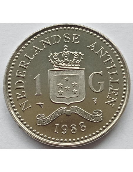Awers monety Antyle Holenderskie 1 Gulden 1983
