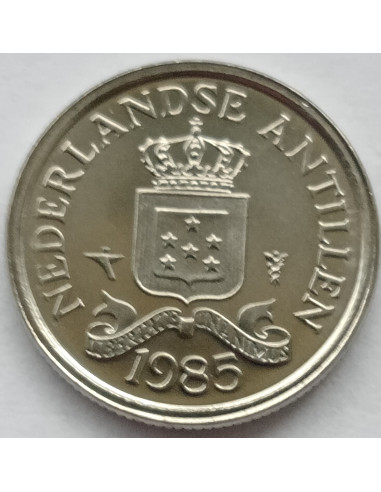 Awers monety Antyle Holenderskie 10 Centów 1985