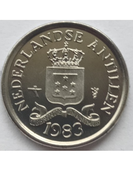Awers monety Antyle Holenderskie 10 Centów 1983