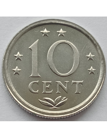 Rewers monety Antyle Holenderskie 10 Centów 1983