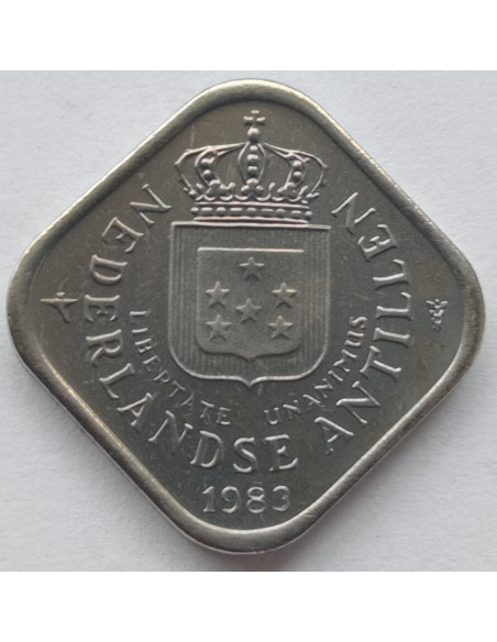 Awers monety Antyle Holenderskie 5 Cent 1983