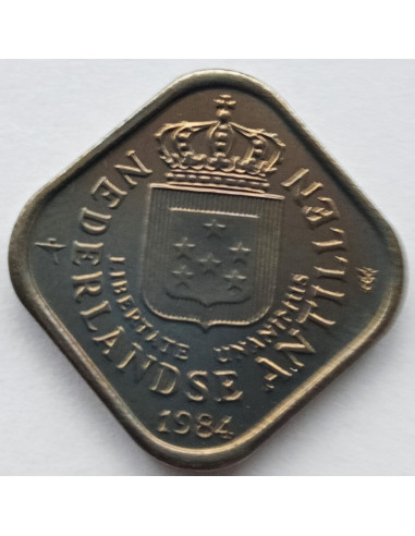 Awers monety Antyle Holenderskie 5 Cent 1984