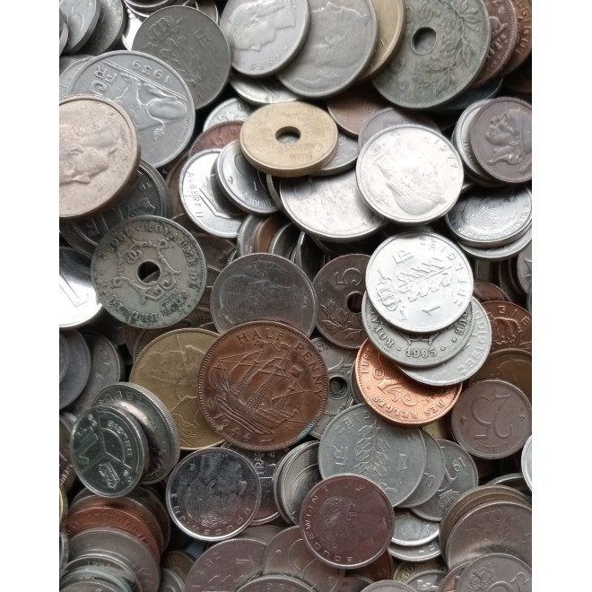 Rewers monety Monety ze świata MIX zestaw 295 kg