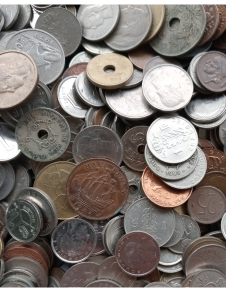 Rewers monety Monety ze świata MIX zestaw 295 kg