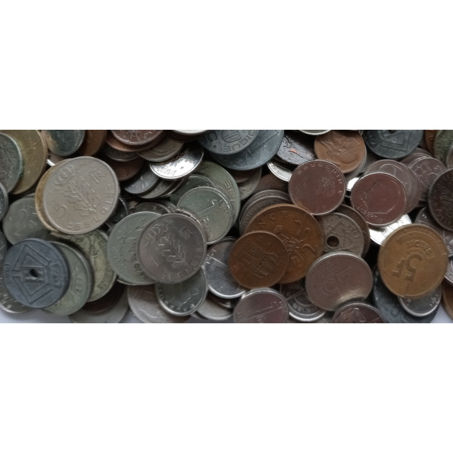 Rewers monety Monety ze świata MIX zestaw 295 kg