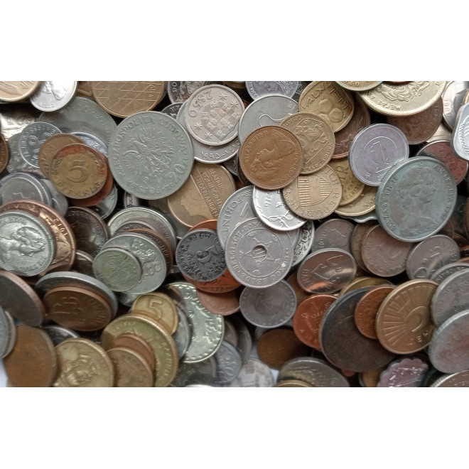 Rewers monety Monety ze świata MIX zestaw 3 kg