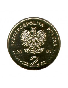 Awers monety 2 zł 2001 Zabytki kultury materialnej w Polsce: Kopalnia soli w Wieliczce 2