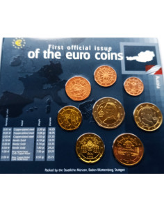 Awers monety Austria 2002 zestaw monet 1 cent do 2 euro