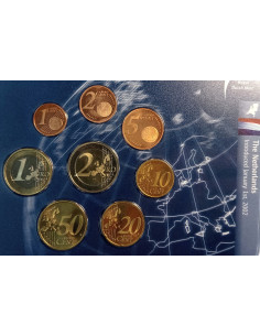 Awers monety Holandia 2001 zestaw monet 1 cent do 2 euro 2