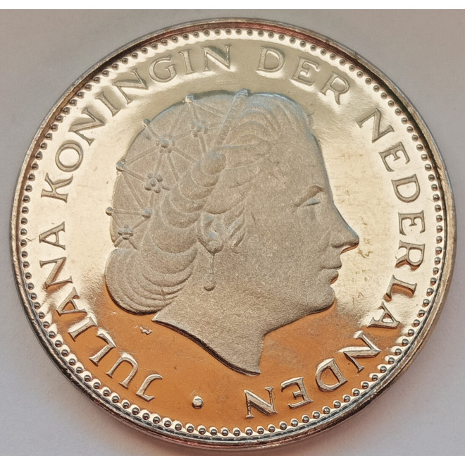 Rewers monety Holandia 25 Gulden 1980