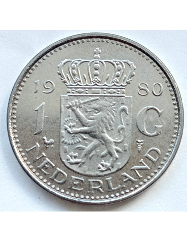 Awers monety Holandia 1 Gulden 1980