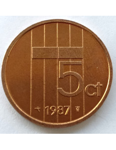Awers monety Holandia 5 Cent 1987