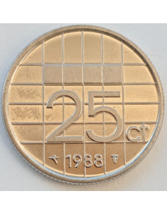 Awers monety Holandia 25 Cent 1988