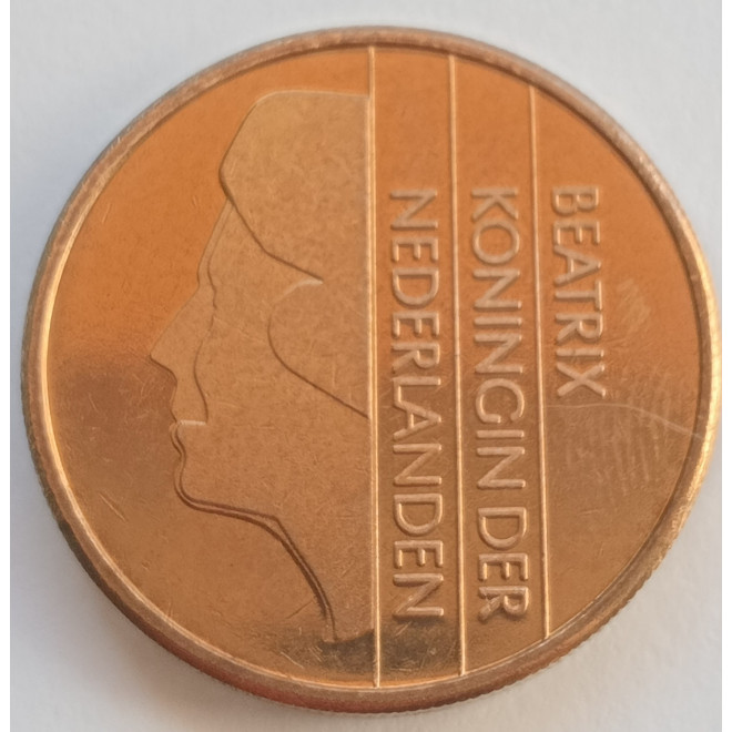 Rewers monety Holandia 5 Gulden 1988