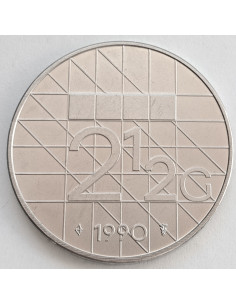 Awers monety Holandia 25 Gulden 1990