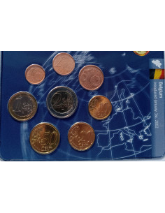 Awers monety Belgia zestaw monet 1 cent do 2 euro 2