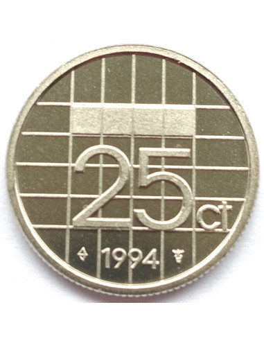 Awers monety Holandia 25 Cent 1994