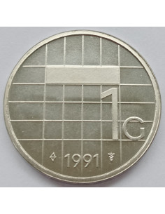Awers monety Holandia 1 Gulden 1991