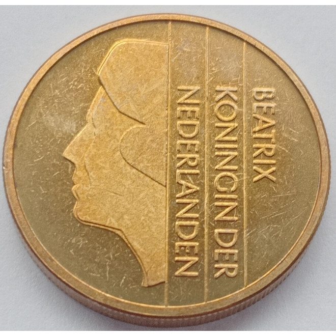 Rewers monety Holandia 5 Gulden 1991