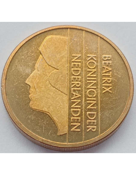 Rewers monety Holandia 5 Gulden 1991