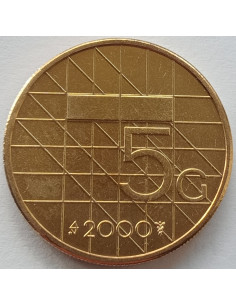 Awers monety Holandia 5 Gulden 2000