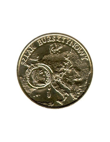 Awers monety 2 zł 2001 Szlak bursztynowy